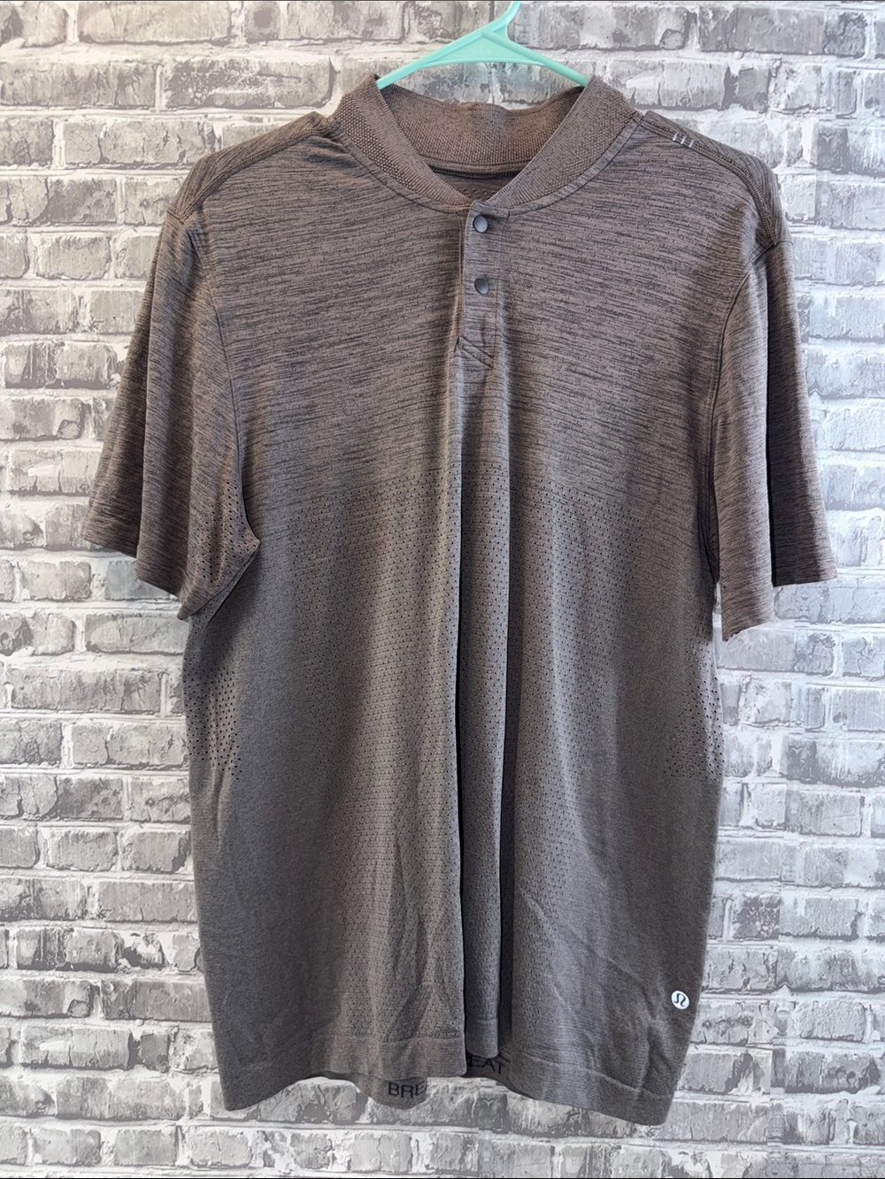 Men's Lululemon Short Sleeve Henley Performance Shirt